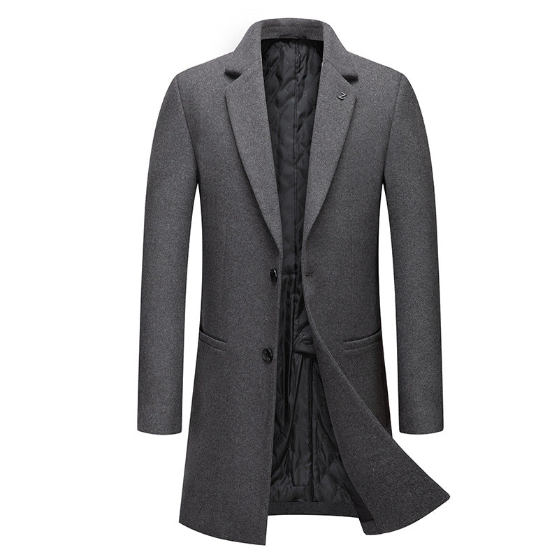 Old Money Long Coat - Men's Jacket Plus Cotton Padded Woolen Coat