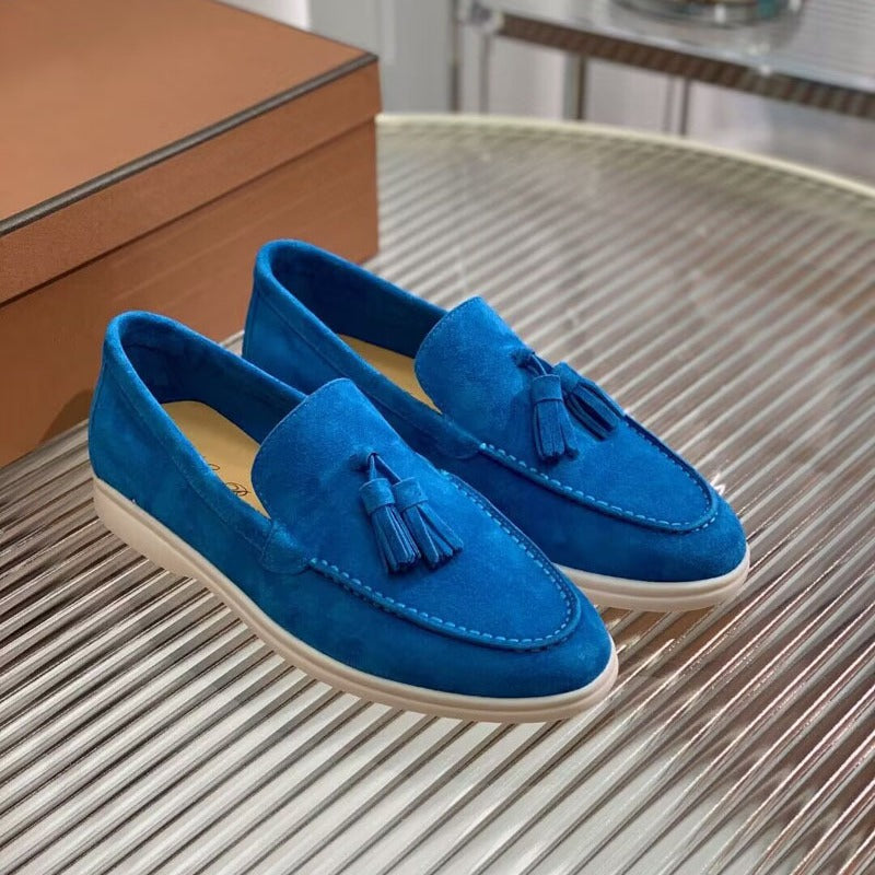Old Money Suede Tassel Slip-on Loafers