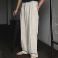 OLD MONEY Lightweight Fiber Texture Cotton And Linen Suit Pants For Men