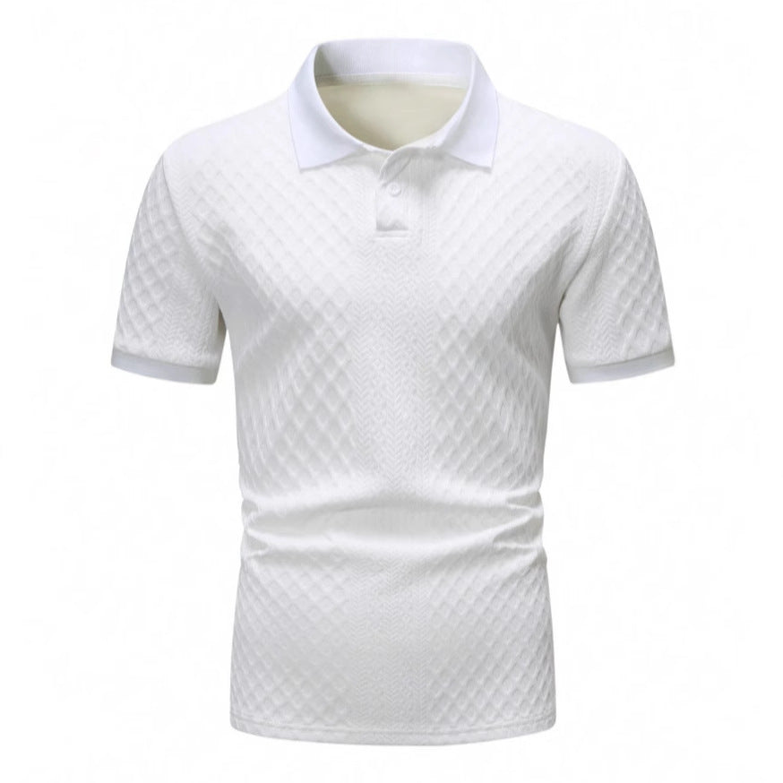 Old Money Polo T-shirt Men's Casual Jacquard Short-sleeve