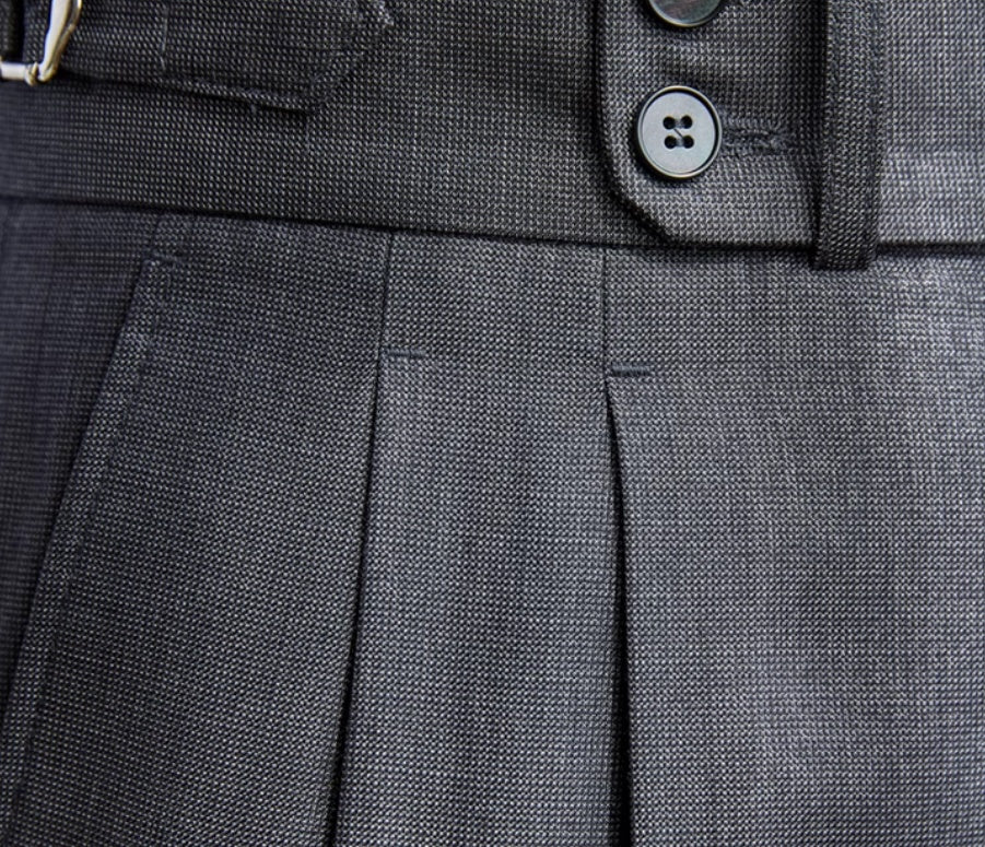 OLD MONEY Retro Italian Wool Blended Lightweight Casual Suit Pants