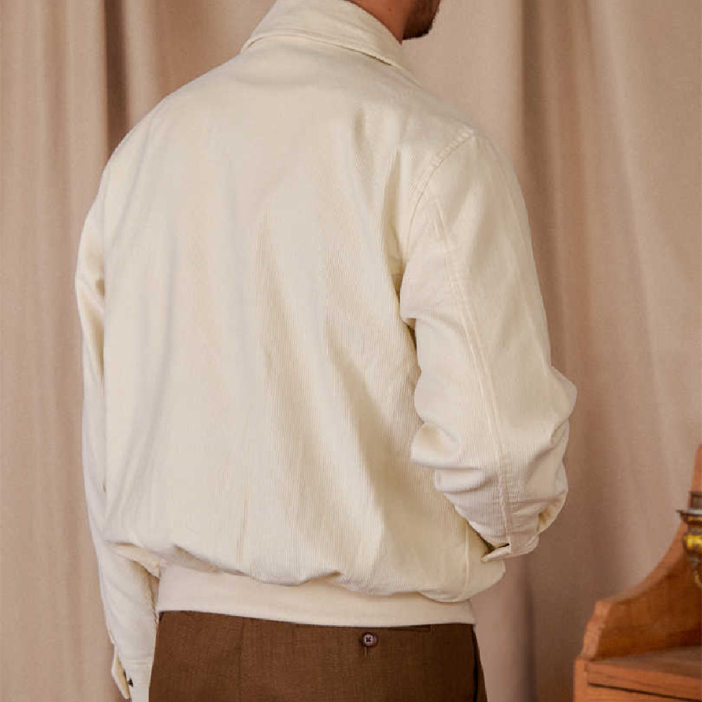 Casual Corduroy Short Jacket For Men old money style