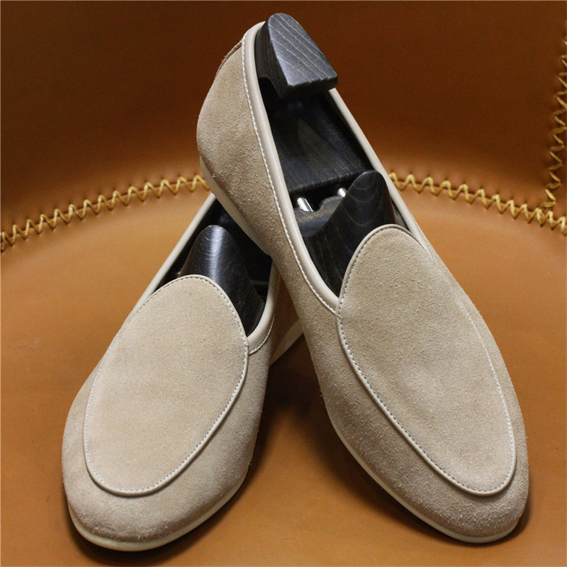 Old Money Casual Retro Leather Slip On Shoes Men's