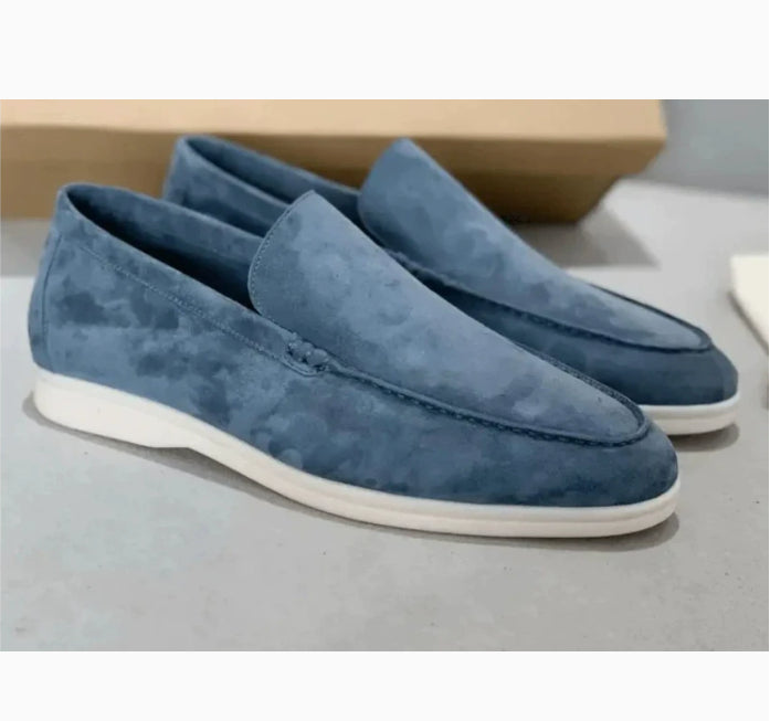 Old Money Loafers Matte Suede Slip-on Men