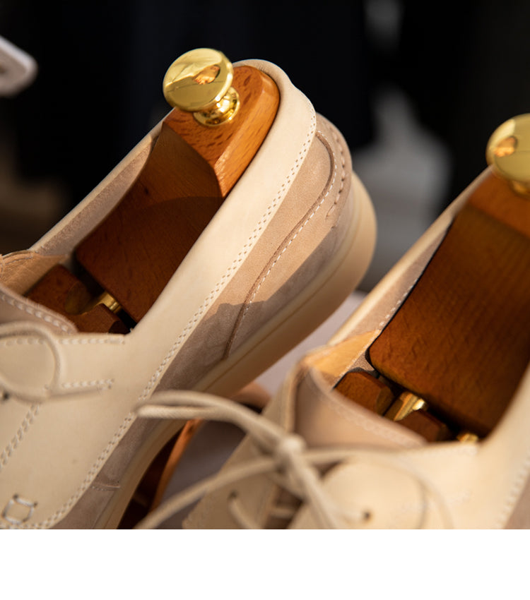 Old Money Lace-up Vintage High Mercerized Suede Sailing Shoes