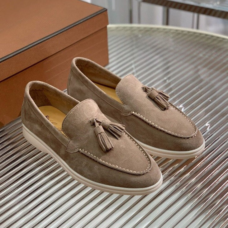 Old Money Suede Tassel Slip-on Loafers