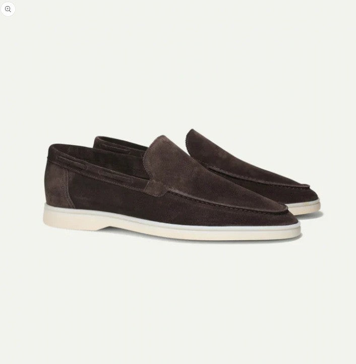 Old Money Loafers Matte Suede Slip-on Men