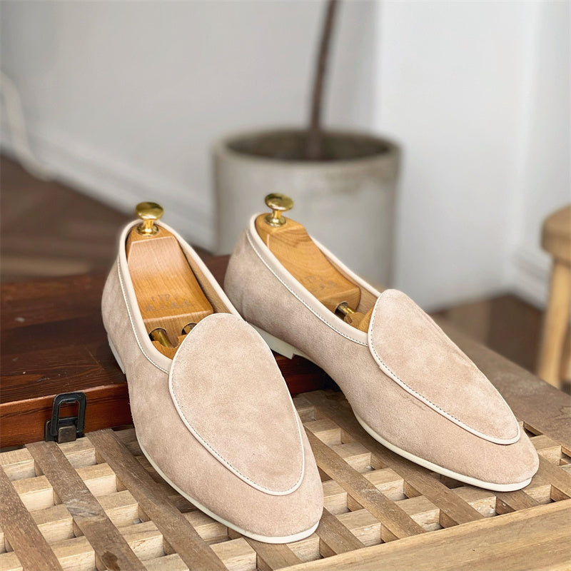 Old Money Casual Retro Leather Slip On Shoes Men's
