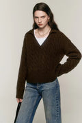 Old Money Style Polo Collar Sweater Style Pure Wool Lazy
