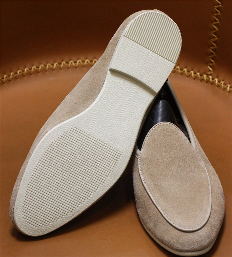 Old Money Casual Retro Leather Slip On Shoes Men's