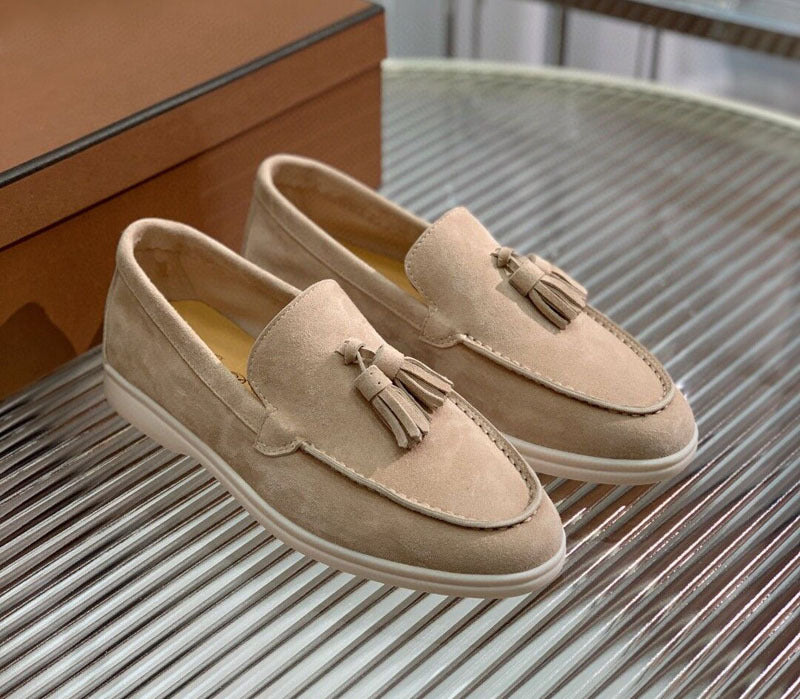 Old Money Suede Tassel Slip-on Loafers