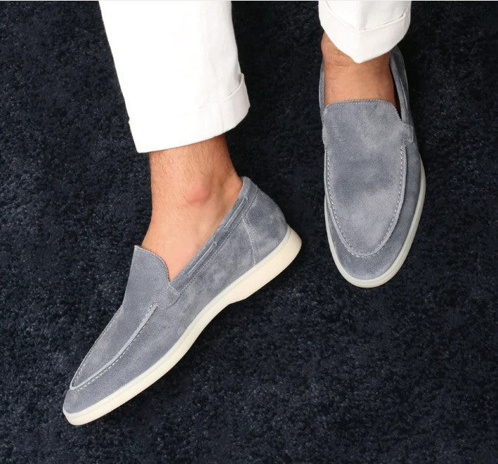 Old Money Loafers Matte Suede Slip-on Men