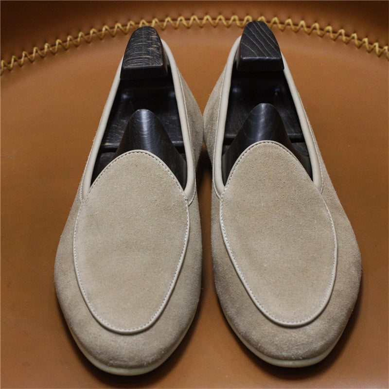 Old Money Casual Retro Leather Slip On Shoes Men's