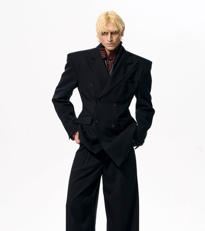 Old Money Detachable Wool Tencel Peplum Blazer